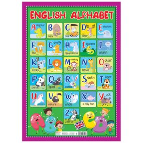 Навчальний плакат Англійська абетка друкована 10104246 формат 50 х 70 см