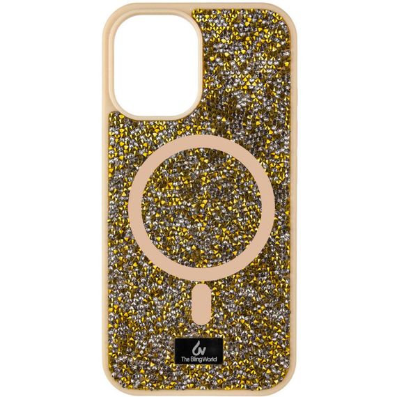 TPU чехол Bling World Rock Diamond with MagSafe для Apple iPhone 14 (6.1")