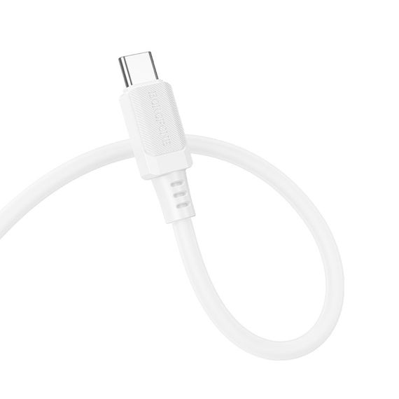 Дата кабель Borofone BX115 Lotto USB to Type-C 3A (1m) White | Зображення 1