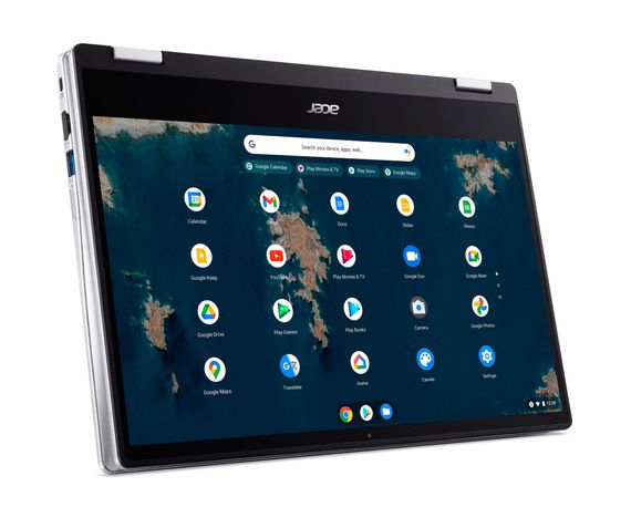 Ноутбук Acer Chromebook Spin CP314-1HN 14' FHD IPS, Intel C N4500, 8GB, F128GB, UMA, ChromeOS, сріблястий (NX.AZ3EU.002) | Зображення 5