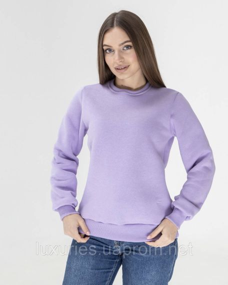 Жіноча толстовка Світшот тепла, Світшот жіночий з начосом, Світшот жіночий — українське суперякість Бузковий, XL