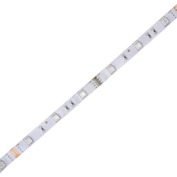 Цветная LED лента негерметичная 12V 7.2W 5050 WHITE PCB RGB IP20 1m (BY-024/30) | Зображення 4