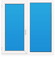 Вікно пластикове Kommerling 58 "Хрущовка" (1280х1350 мм)