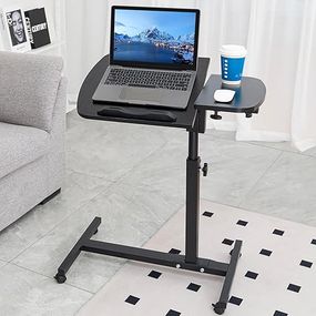Стол для ноутбука на колесиках с регулировкой высоты 60*40*59-89см Чёрный