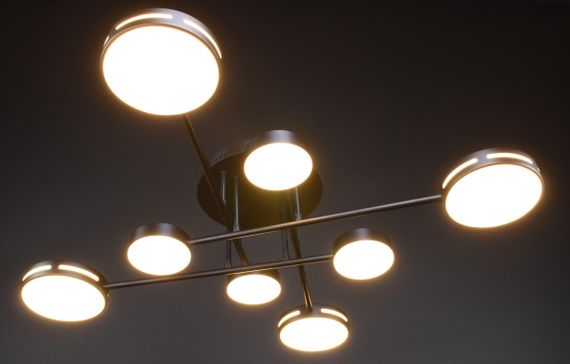 Люстра світлодіодна стельова LED світильник для квартири на стелю лед 27935 Чорний 17х90х90 см. | Зображення 5