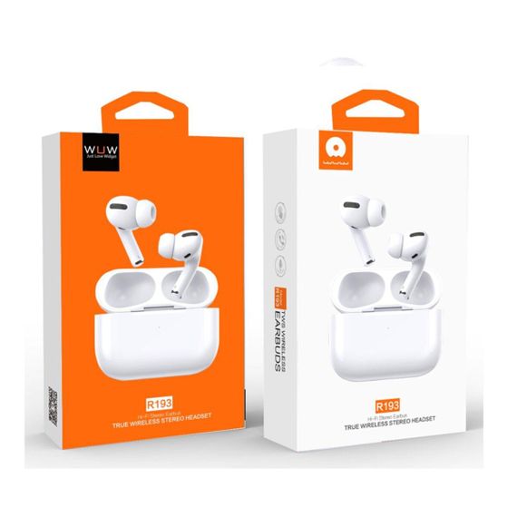 Навушники Bluetooth stereo гарнитура WUW-R193 в стиле Apple AirPods Pro белые | Зображення 1