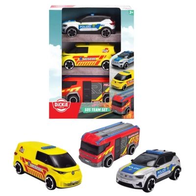 Ігровий набір Dickie Toys Команда SOS поліція, швидка та пожежна машини (3712028) | Зображення 1