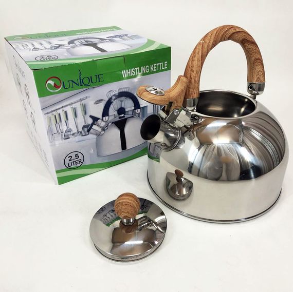 Чайник Unique зі свистком UN-5302 2,5л. QI-203 Колір: коричневий | Зображення 6