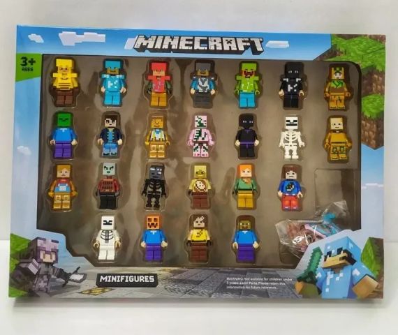 Набор минифигурок Minecraft 24 шт с оружием – подарок для фанатов игры Майнкрафт | Зображення 3