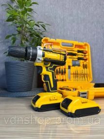 Акумуляторний шуруповерт 24V з набором інструментів у кейсі, Шуруповерт