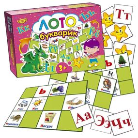 Детская развивающая игра "Лото. Букварик" MKM0306 на рус. языке