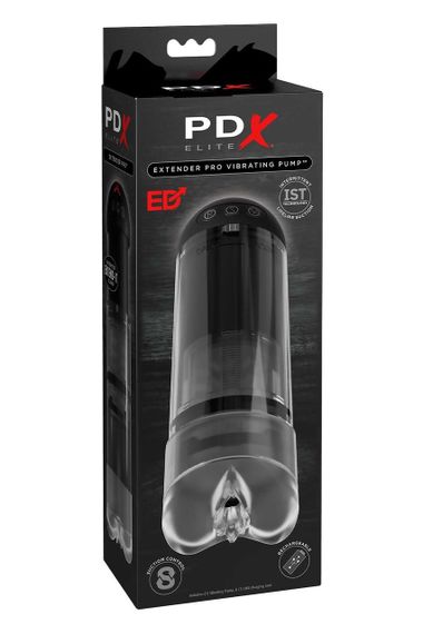 Вібропомпа вакуумна Pipedream PDX Elite чорна, 17.8 см Sex Aura | Зображення 4