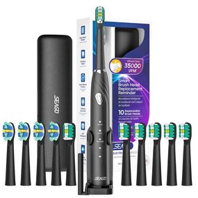 Звукова електрощітка Seago SG-2316 Black, з кейсом і 10 насадками