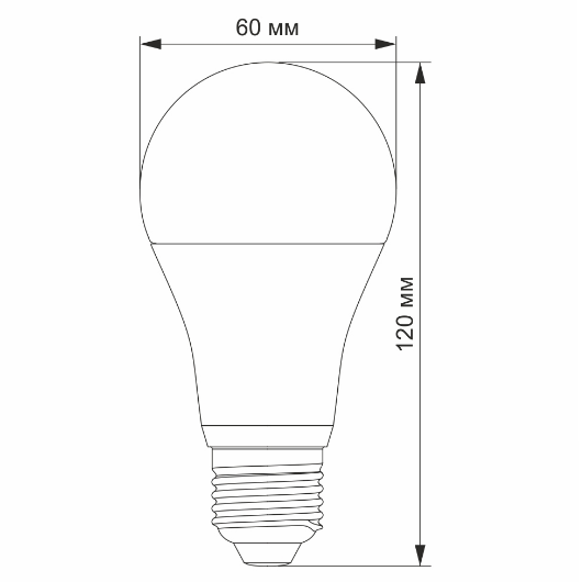 Лампа A65e 15W E27 3000K 220V LED Videx | Зображення 1