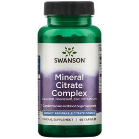 Mineral Citrate Complex - Calcium, Magnesium, Zinc, Potassium 60 caps