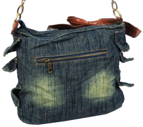 Женская  сумка Fashion jeans bag темно-синяя | Зображення 6