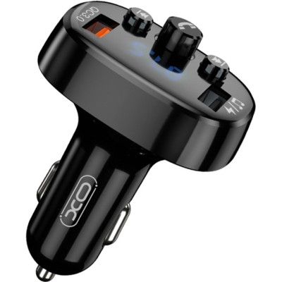 FM модулятор XO XO-BCC03 Car Charger 18W Bluetooth+QC3.0 Quick Charger Black (XO-BCC03) | Зображення 2