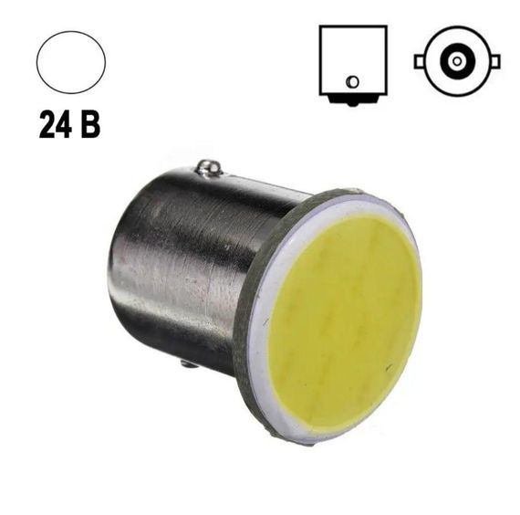 Світлодіодна лампа AllLight T25 1 діод COB 1156 BA15S 24V WHITE | Зображення 1