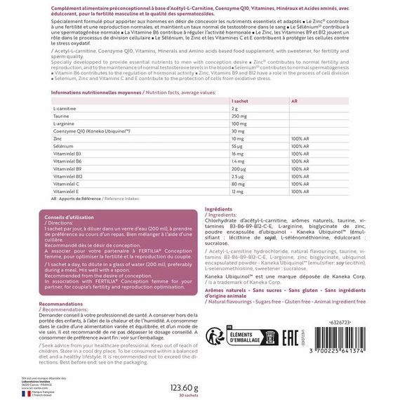 Комплекс Ineldea Фертилія Запліднення Чоловіча / FERTILIA CONCEPTION HOMME - 30 саше (IN43) | Зображення 1