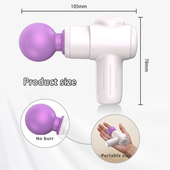 Міні-масажер Every Night Toys Candice біло-фіолетовий, 10 режимів вібрації sexstyle | Зображення 8