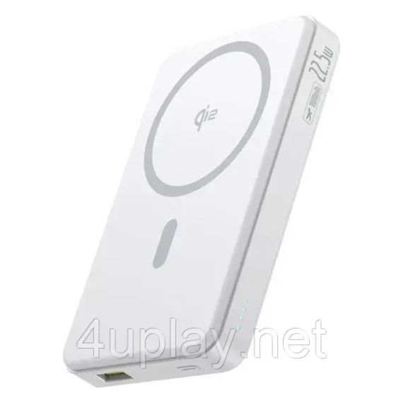 Беспроводной магнитный повербанк Baseus Airpow II Qi2 Magnetic PowerBank 10000mAh 22.5W White | Зображення 3