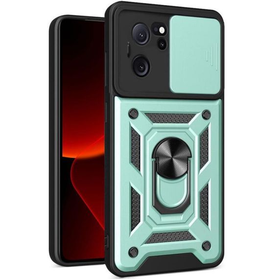 Чехол Ummi Camshield Serge Ring для Xiaomi 13T / 13T Pro Зеленый | Зображення 1