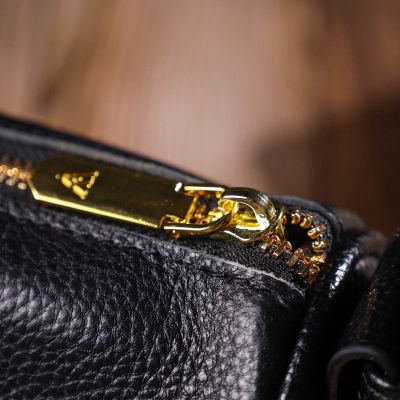 Сумка Vintage На плече крос-боді з натуральної шкіри Чорна (22127) | Зображення 4