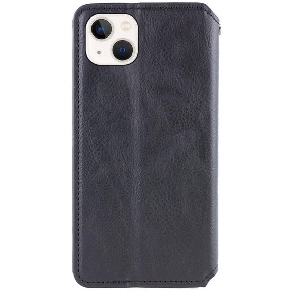 Шкіряний чохол-книжка GETMAN Cubic (PU) для Apple iPhone 13 (6.1") Чорний | Зображення 1