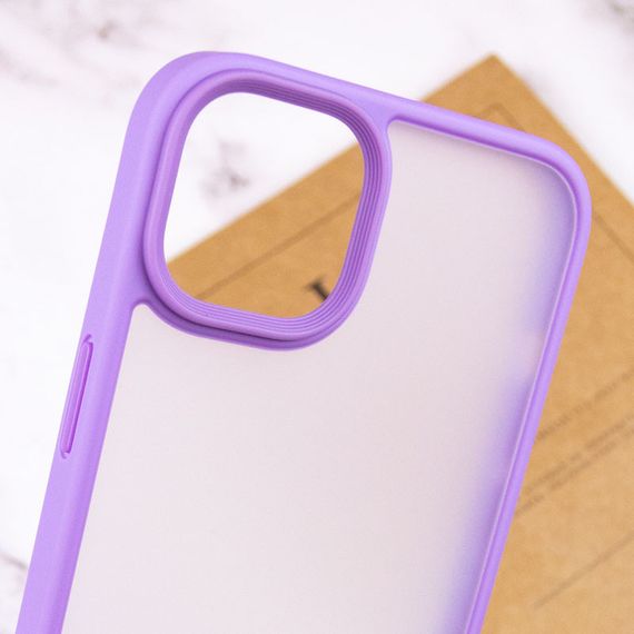 TPU+PC чохол Metal Buttons для Apple iPhone 15 (6.1") Бузковий | Зображення 5
