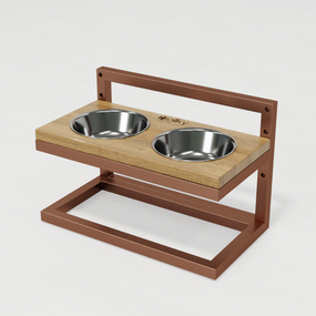 Миски на регулируемой подставке для маленьких собак Hollky Flex S (2 × 0.450 л) FS-422523-GLNT