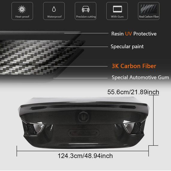Крышка багажника (Карбон) для BMW 4 серия F-32 2012-2020 гг | Зображення 4