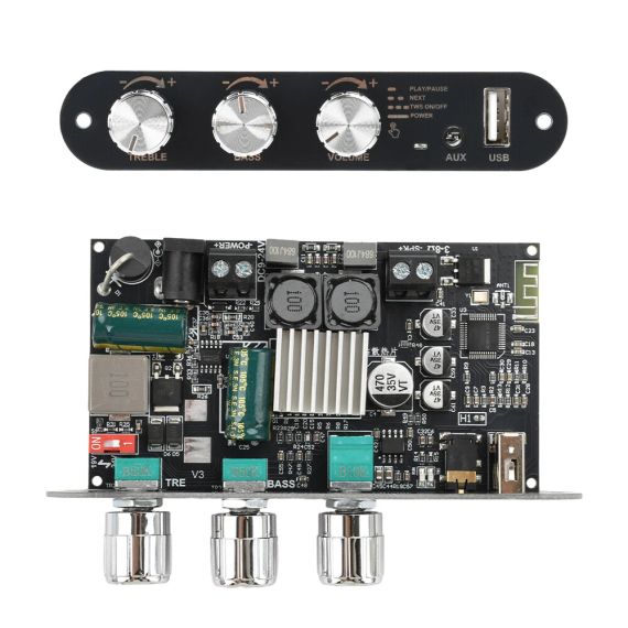 Модуль усилителя ZK-1001U 100W Mono Bluetooth 5.3 TPA3116D2 AUX USB MP3 | Зображення 2