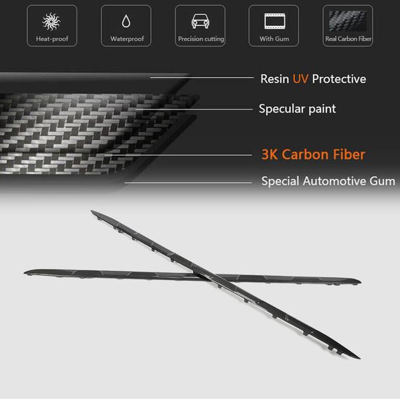 Боковые пороги (для GLA45 AMG 2013-2016, Карбон) для Mercedes GLA X156 | Зображення 4