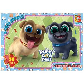Пазлы "Веселые мопсы" MD 404 G-Toys 70 эл. (4824687640306)