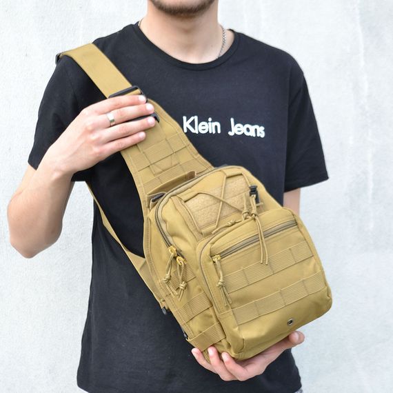 Чоловічі сумки через плече, Чоловіча армійська сумка, Чоловіча тактична армійська сумка однолямочна CA-34 | Зображення 8