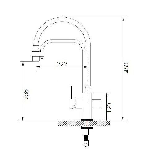 Кухонний змішувач Fabiano FKM 31.11 Inox Black 02 8231.403.0855 | Зображення 1