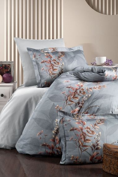 Постільна білизна First Choice Cotton Satin 160 х 220 см сімейний Albert Grey | Зображення 1