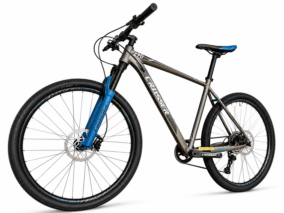 Велосипед гірський 29" Crosser Solo рама 21", 1x12 L-TWOO AX, гідравліка Shimano MT200, повітряна вилка Синій | Зображення 4
