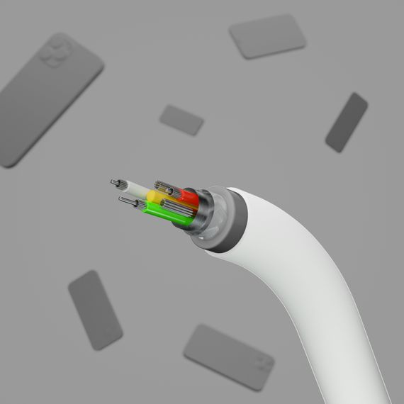 Кабель Belkin USB-С - USB-C силіконовий, з кліпсою, 2м, білий (CAB009BT2MWH) | Зображення 4