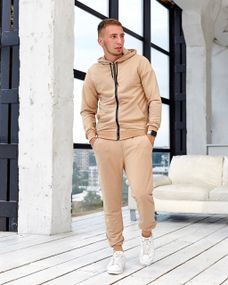 Мужской спортивный костюм петля, демисезонный  Abc* BD5879 размер L, цвет бежевый