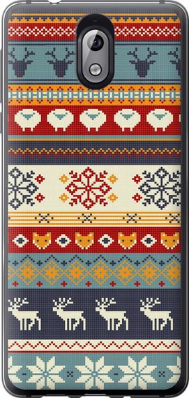 Чехол на Nokia 3.1 Рождественский орнамент "3303u-1530-17620"
