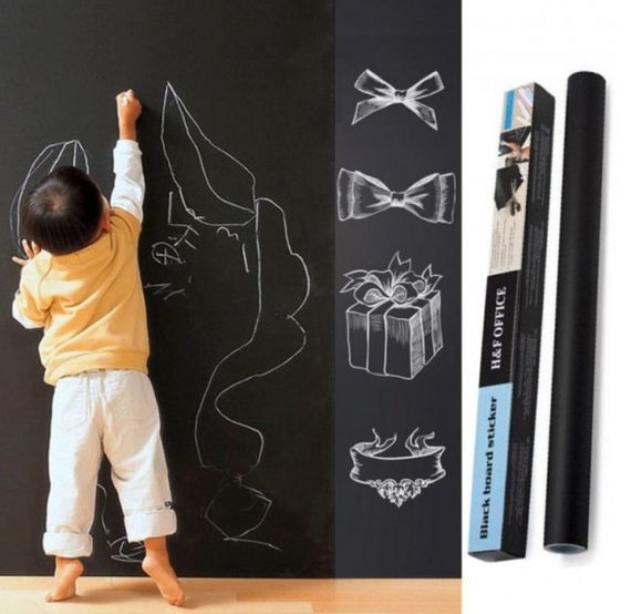 Самоклеюча плівка для малювання крейдою Black Board Sticker | Зображення 1