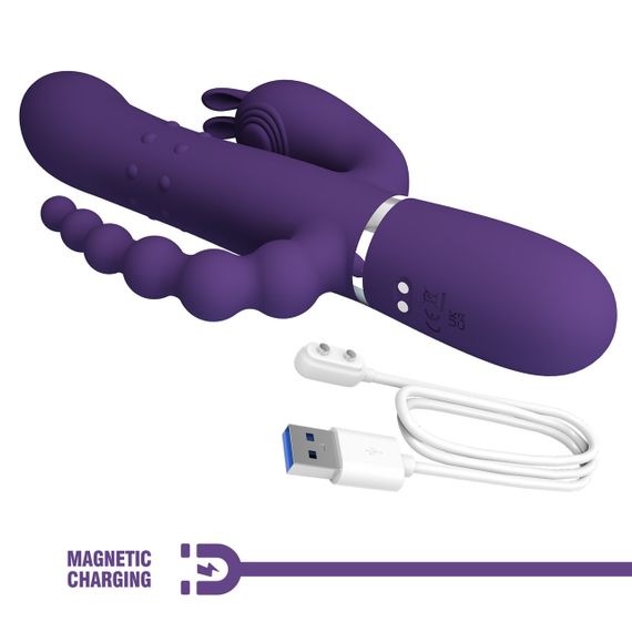 Вібратор PRETTY LOVE Cammy Dark Purple, Twinkled Tenderness, 7 thumping functions 7 vibration functi Sex Aura | Зображення 2