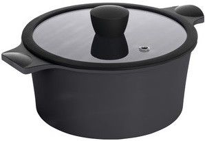 Каструля RINGEL Zitrone Black 4.2л з кришкою (RG-2108-24/1 BL-R) чорна