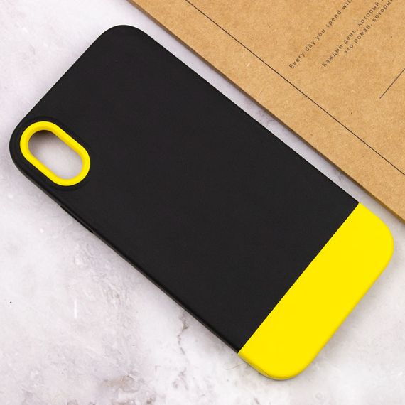 Чехол TPU+PC Bichromatic для Apple iPhone X / XS (5.8") Black / Yellow | Зображення 3