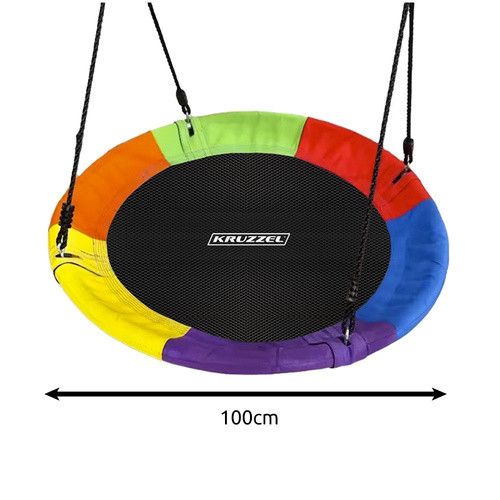 Детская подвесная качель Гнездо Аиста 100 см Kruzzel 25285 до 160 кг | Зображення 1
