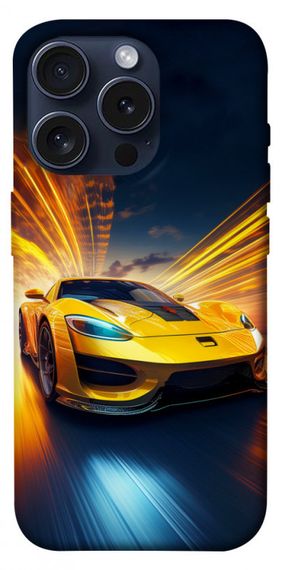 Чохол з картинкою Yellow Porsche для Apple iPhone 15 Pro (6.1")