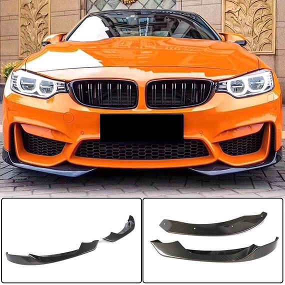 Накладки на передній бампер Flap V1 (для F80, Карбон) для BMW 3 серія F-30/31/34 2012-2019 рр