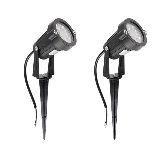 Грунтовый светильник LED 6W RED IP65 BK (AS-14)