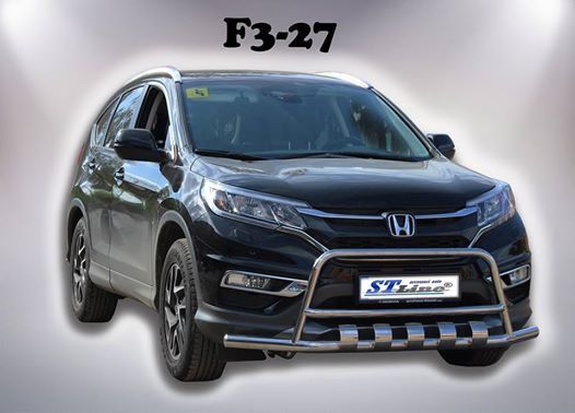 Передняя защита WT003-ST-V2 (нерж.) для Honda CRV 2012-2016 гг | Зображення 1